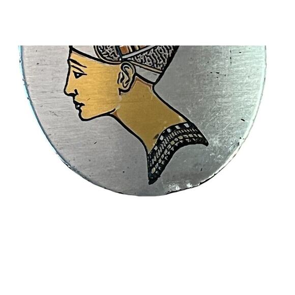 Egyptian Queen Nefertiti Pin and Pendant Reed and Barton Damascene - Picture 3 of 6
